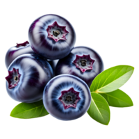 AI generated Blueberry Isolated on Transparent Background png