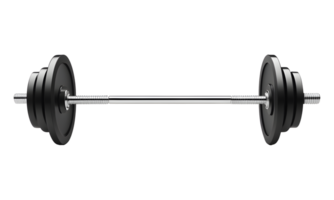 AI generated Barbell Isolated Front View on Transparent Background png