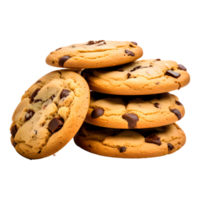 ai generado chocolate galletas aislado en transparente antecedentes png