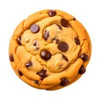 ai gegenereerd chocola spaander koekjes geïsoleerd Aan transparant achtergrond png