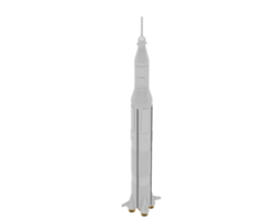 razzo isolato su sfondo. 3d interpretazione - illustrazione png