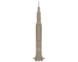 Rocket isolated on background. 3d rendering - illustration png