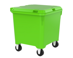 Garbage bin isolated on background. 3d rendering - illustration png