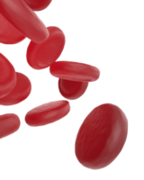 Red cells scene isolated on background. 3d rendering - illustration png