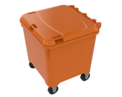 Garbage bin isolated on background. 3d rendering - illustration png