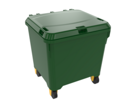 Garbage bin isolated on background. 3d rendering - illustration png