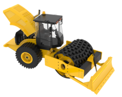 Road roller isolated on background. 3d rendering - illustration png