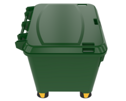 Garbage bin isolated on background. 3d rendering - illustration png