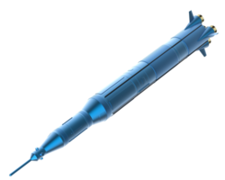 Rocket isolated on background. 3d rendering - illustration png