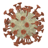 Virus isolated on background. 3d rendering - illustration png