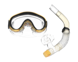 Snorkeling dive mask isolated on background. 3d rendering - illustration png