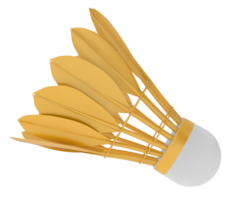 Realistic shuttlecock isolated on background. 3d rendering - illustration png