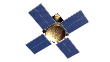 espaço satélite órbita dentro espaço. 3d Renderização - ilustração png