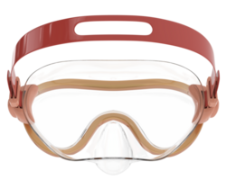 Snorkeling dive mask isolated on background. 3d rendering - illustration png