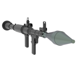 Grenade launcher isolated on background. 3d rendering - illustration png