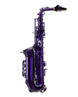 saxofone isolado em fundo. 3d Renderização - ilustração png