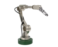 Industrial  robot isolated on background. 3d rendering - illustration png