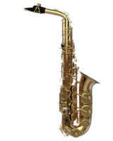 saxophone isolé sur Contexte. 3d le rendu - illustration png