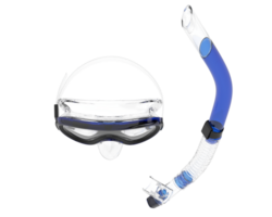 Snorkeling dive mask isolated on background. 3d rendering - illustration png