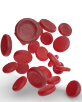 vermelho células cena isolado em fundo. 3d Renderização - ilustração png