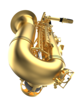 saxophone isolé sur Contexte. 3d le rendu - illustration png