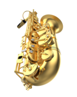 Saxophone isolated on background. 3d rendering - illustration png