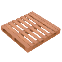 euro pallet geïsoleerd Aan achtergrond. 3d renderen - illustratie png