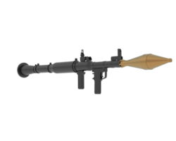 Grenade launcher isolated on background. 3d rendering - illustration png