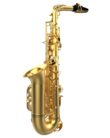 saxofone isolado em fundo. 3d Renderização - ilustração png