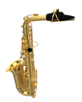 saxophone isolé sur Contexte. 3d le rendu - illustration png