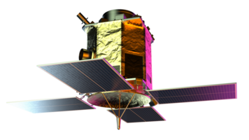 espacio satélite orbital en espacio. 3d representación - ilustración png