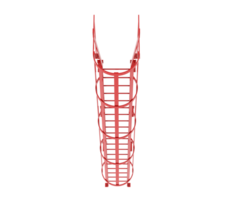 Feu échapper escaliers isolé sur Contexte. 3d le rendu - illustration png