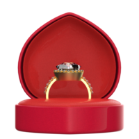 verloving ring geïsoleerd Aan achtergrond. 3d weergave- illustratie png