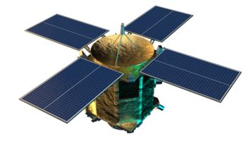 espacio satélite orbital en espacio. 3d representación - ilustración png