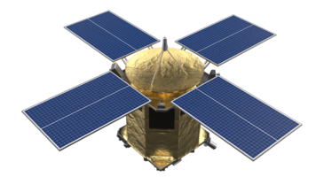 espacio satélite orbital en espacio. 3d representación - ilustración png