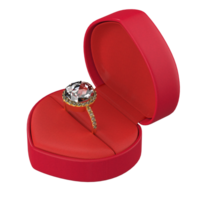 engagement bague isolé sur Contexte. 3d le rendu- illustration png