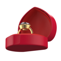 verloving ring geïsoleerd Aan achtergrond. 3d weergave- illustratie png