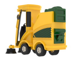 Street sweeper isolated on  background. 3d rendering - illustration png