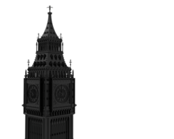 Big Ben isolated on background. 3d rendering - illustration png