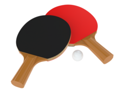 tafel tennis peddelen geïsoleerd Aan achtergrond. 3d renderen - illustratie png