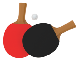 Table tennis paddle isolated on background. 3d rendering - illustration png