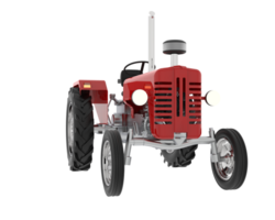 Old tractor isolated on background. 3d rendering - illustration png