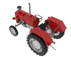 antiguo tractor aislado en antecedentes. 3d representación - ilustración png