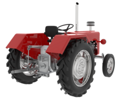 antiguo tractor aislado en antecedentes. 3d representación - ilustración png