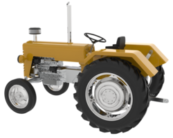 antiguo tractor aislado en antecedentes. 3d representación - ilustración png