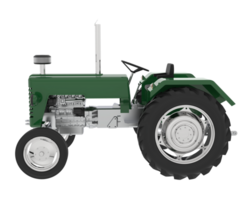 antiguo tractor aislado en antecedentes. 3d representación - ilustración png