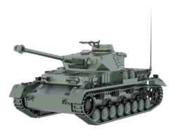 Panzer isoliert auf Hintergrund. 3d Rendern - - Illustration png