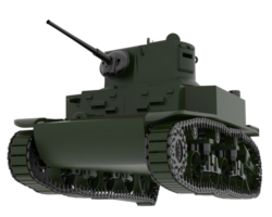 tanque isolado em fundo. 3d Renderização - ilustração png