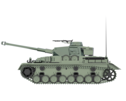 Tank isolated on background. 3d rendering - illustration png