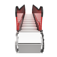 Single Rolltreppe isoliert auf Hintergrund. 3d Rendern - - Illustration png